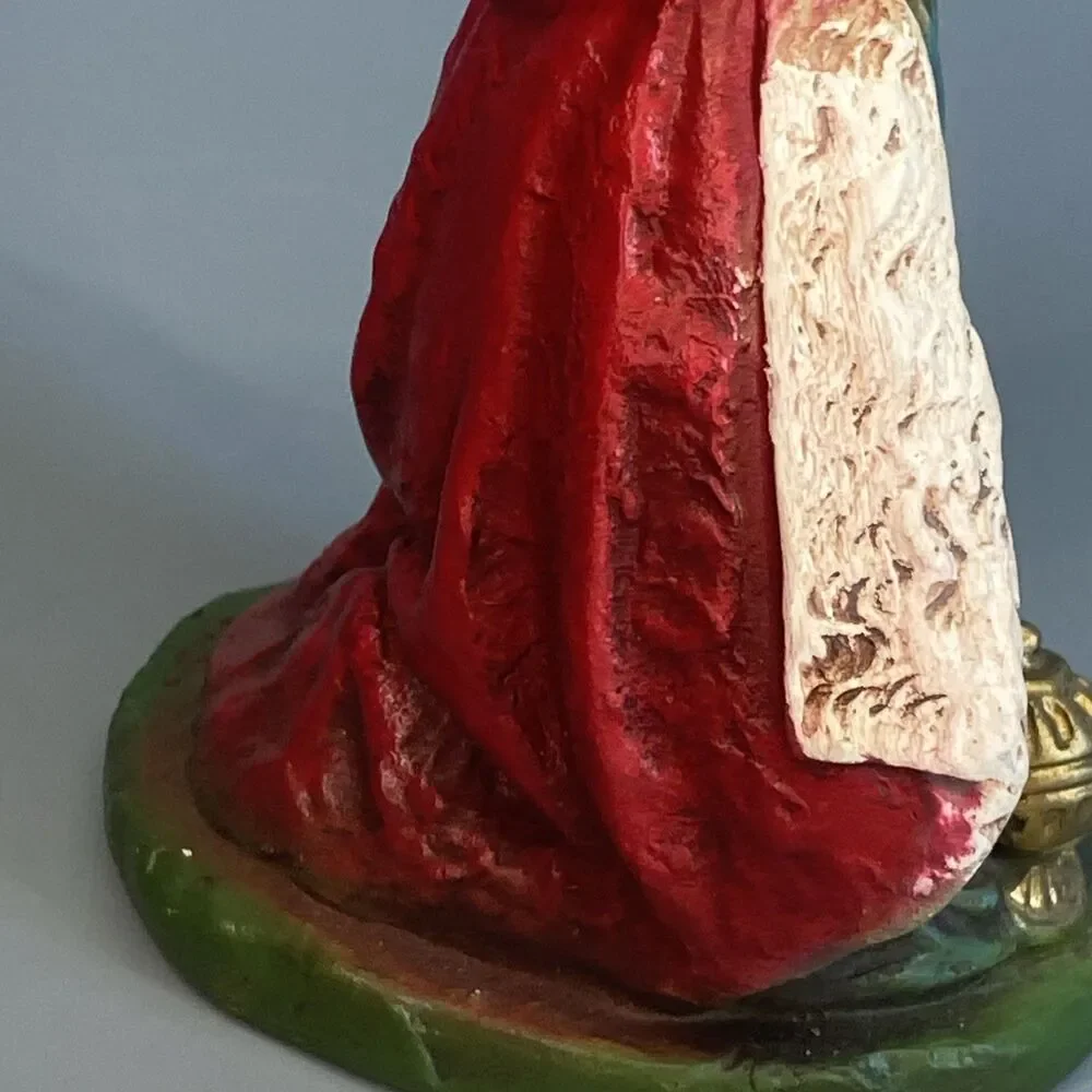 Columbia Statuary Kneeling WiseMan King Chalkware Nativity Figure 4